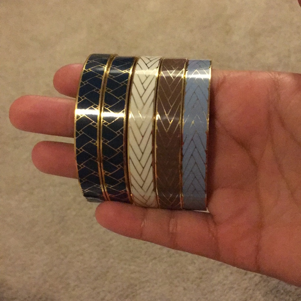 5 J Crew Enamel Bangles